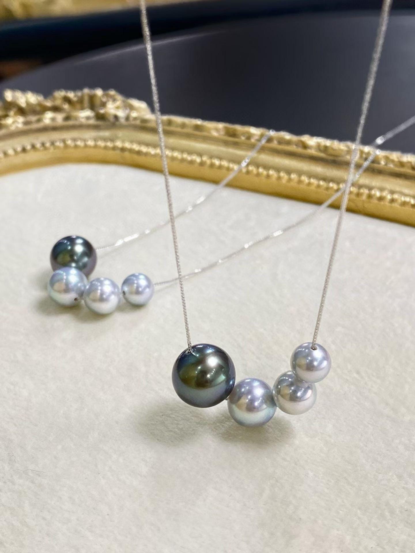 Custom Two-Tone South Sea Pearl Necklace: Choose Your Unique Pearl Colors & Size