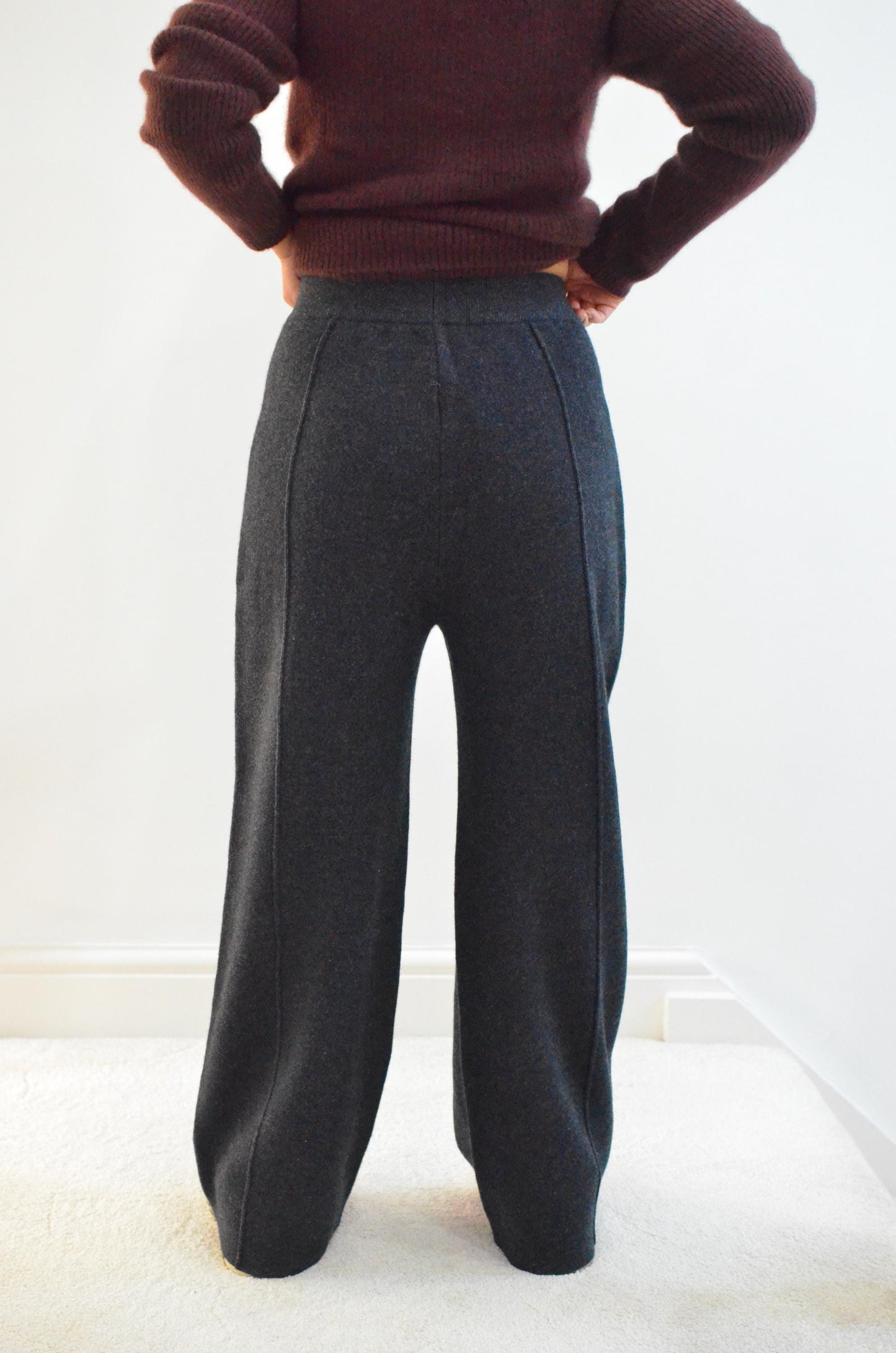 Women 100% Cashmere trousers extra soft and warm Waistband and adjustable strap