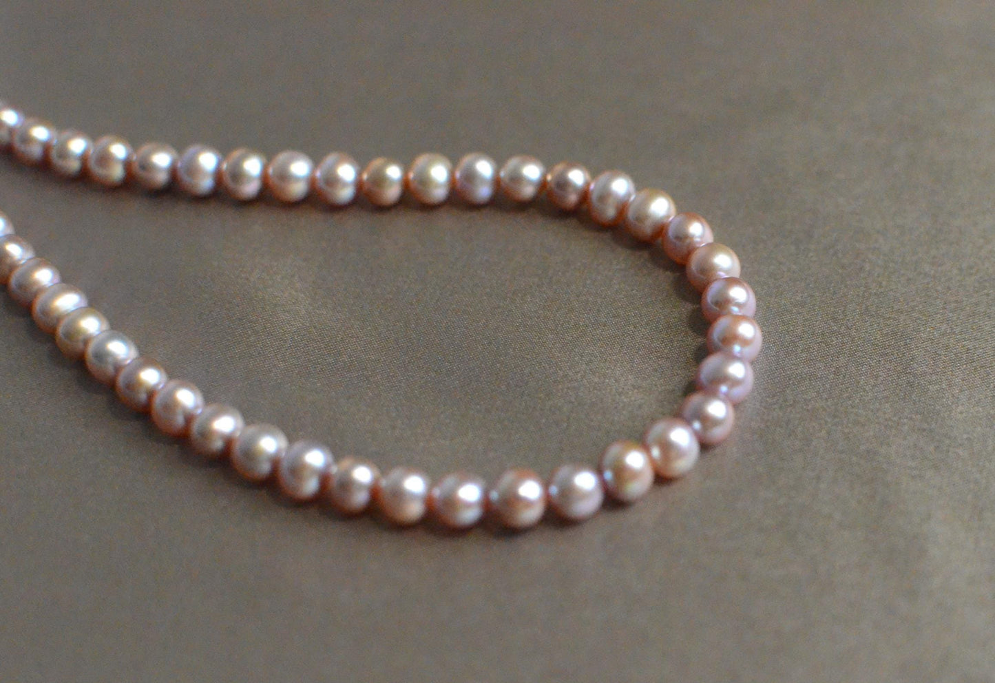 Champagne Rose Pearl Jewelry Set pearl necklace and or earrings  CZ Topped