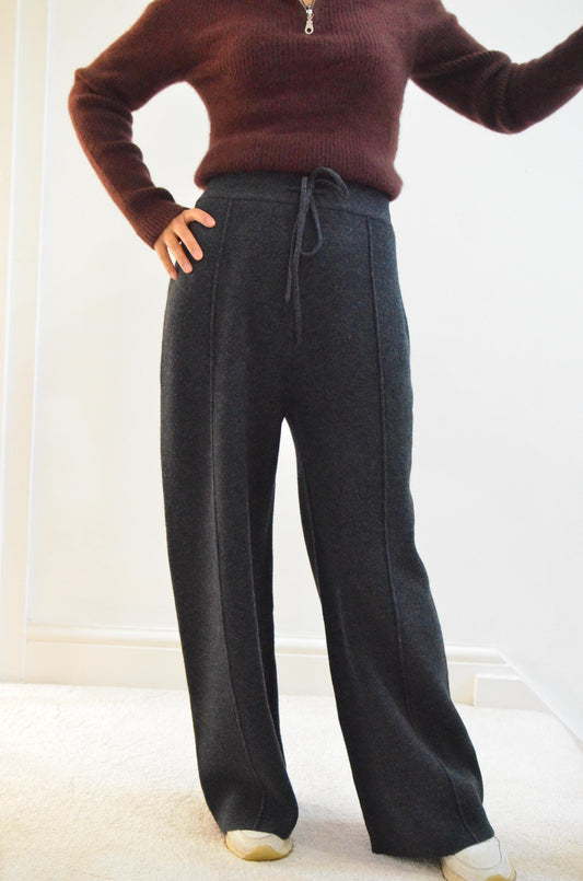 Women 100% Cashmere trousers extra soft and warm Waistband and adjustable strap