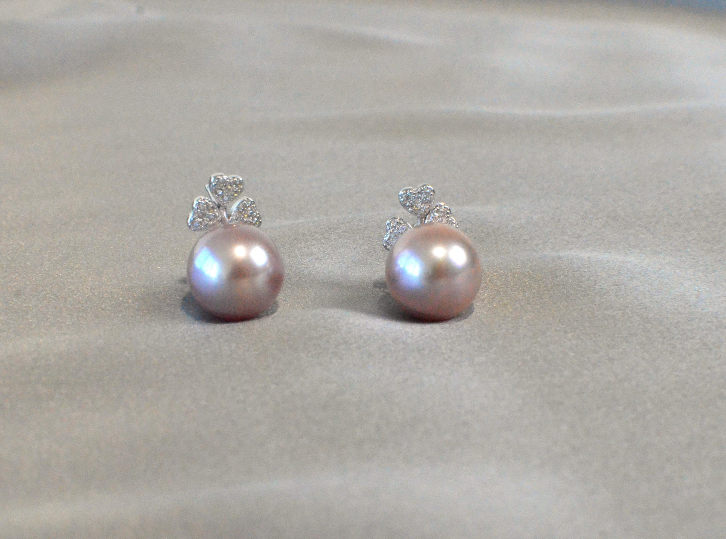 Champagne Pink Pearl earrings