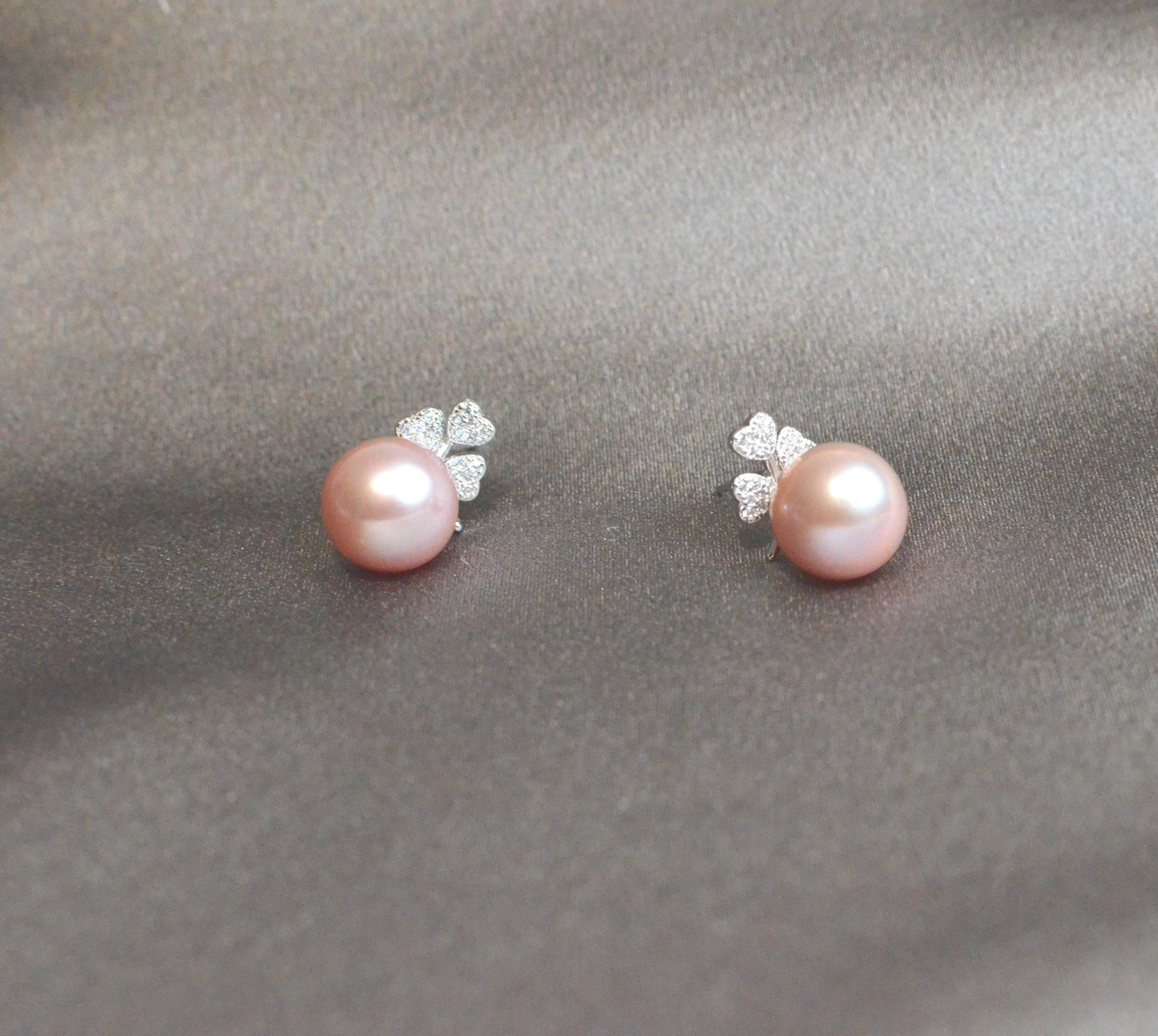 Champagne Rose Pearl Jewelry Set pearl necklace and or earrings