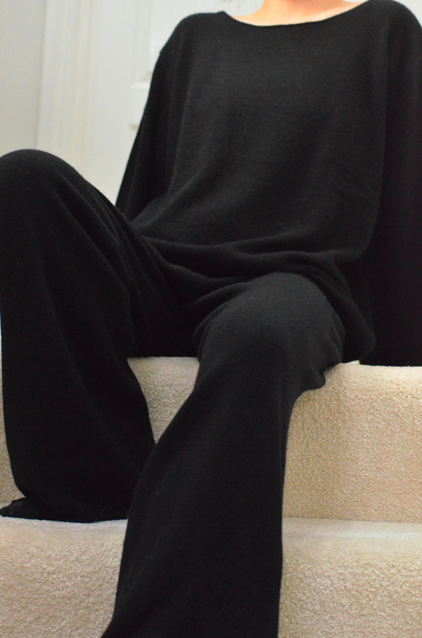 100% Cashmere Sweater and Trousers Set: Women's Loungewear