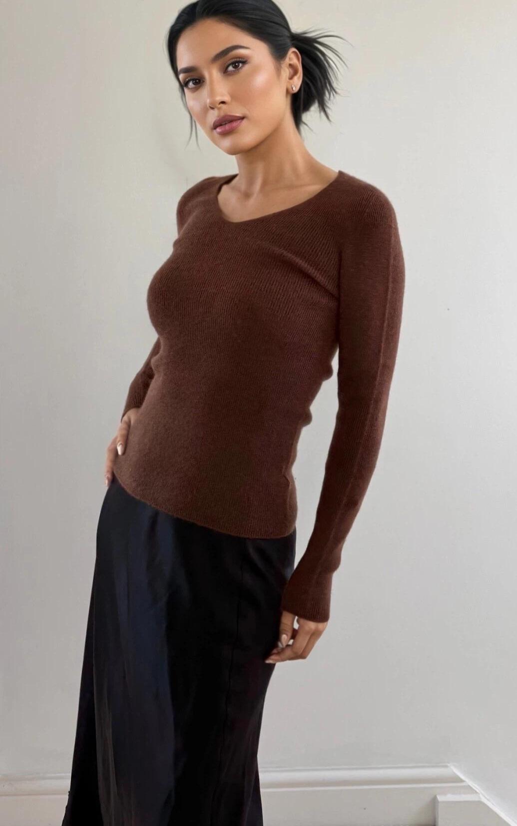 100% Pure Cashmere Slim-Fit Vneck Layering Sweater
