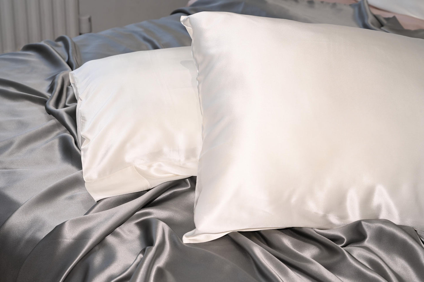 Two pieces Luxury Mulberry Silk Pillowcases Set 6A Grade 19momme