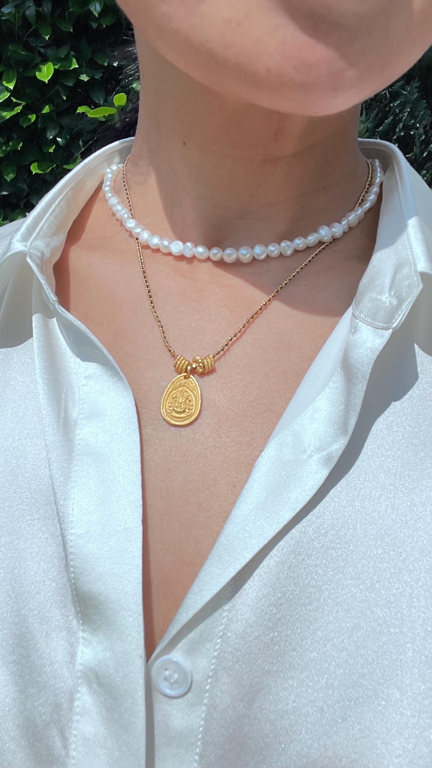 Three Elegant Layered Adjustable Necklace Set, can wear individually.