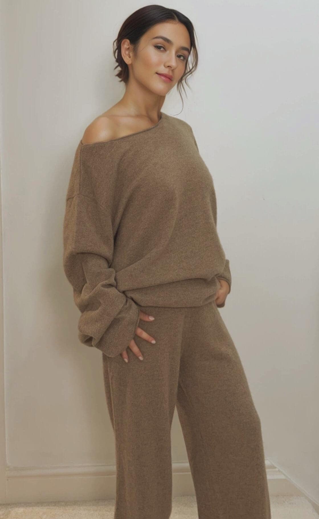 Softest 100% Cashmere  Sweater and Trousers Set: Women's Loungewear