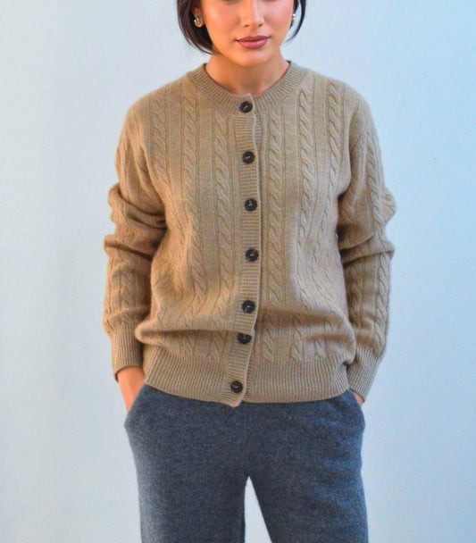 Timeless Cable-Knit Cashmere Cardigan