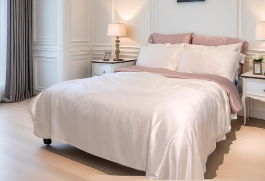 30 Momme Mulberry Silk Duvet Cover and 2pcs pillowcases Set: Luxury Bedding, Custom Sizes