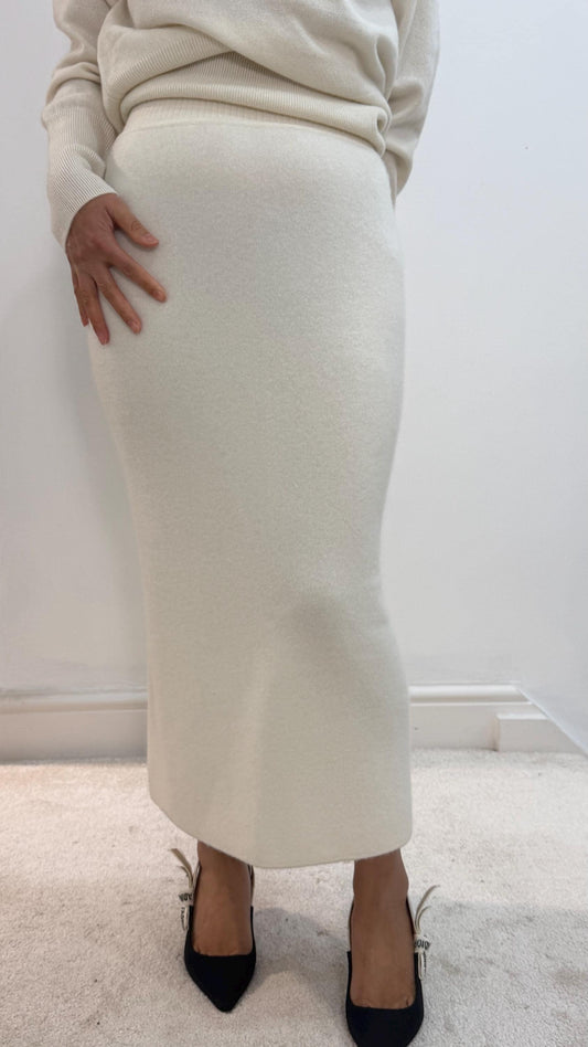 Cashmere Wool Blend  Pencil Skirt