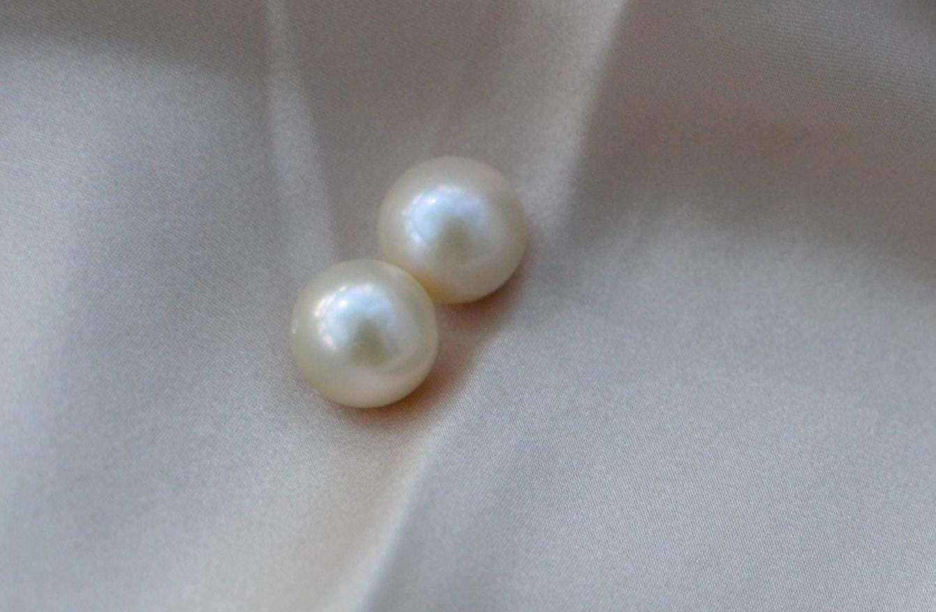 Floral CZ & Freshwater Pearl Earrings – Bridal Sterling Silver Studs