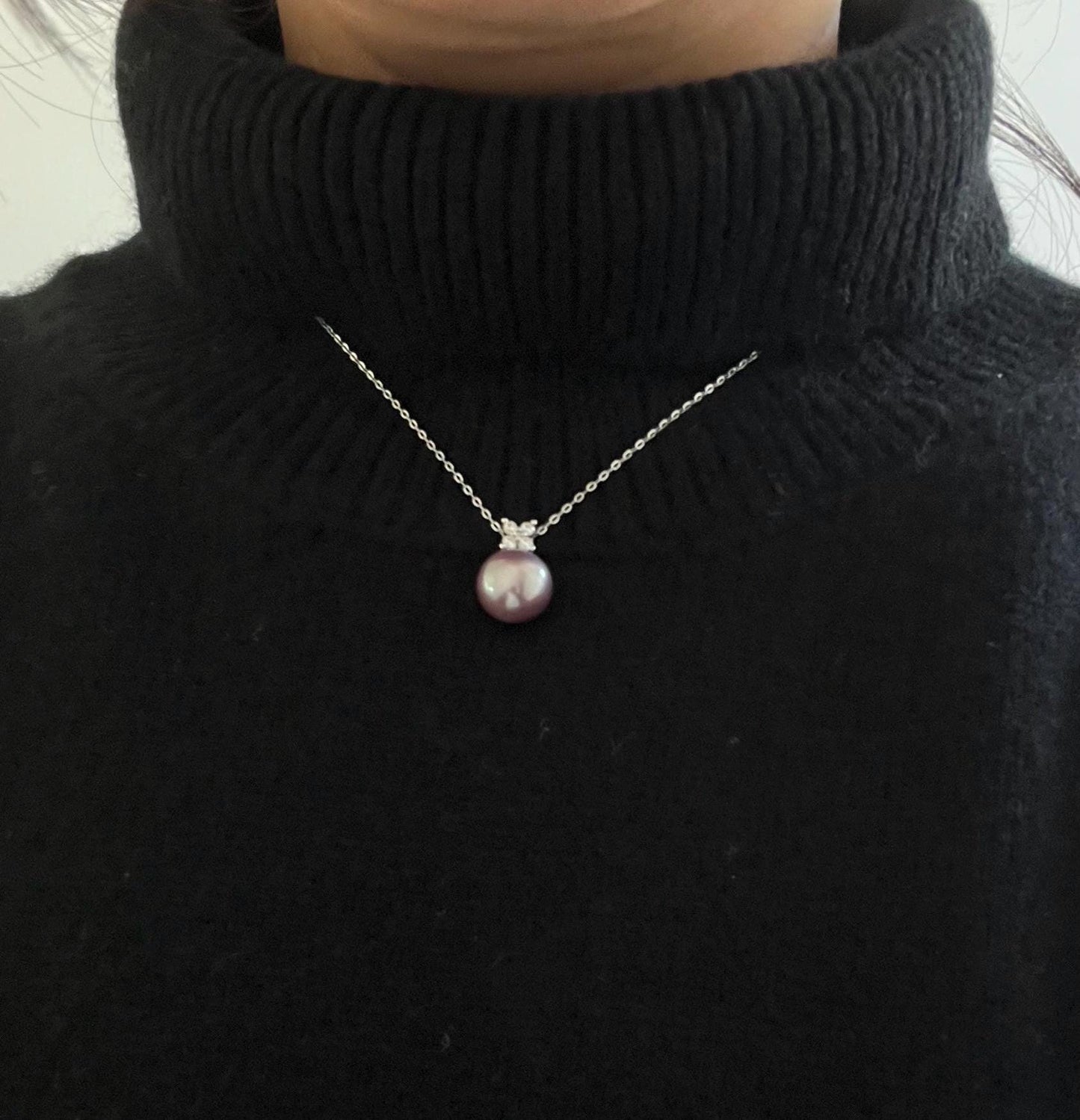 Freshwater Lavender Pearl Pendant Necklace