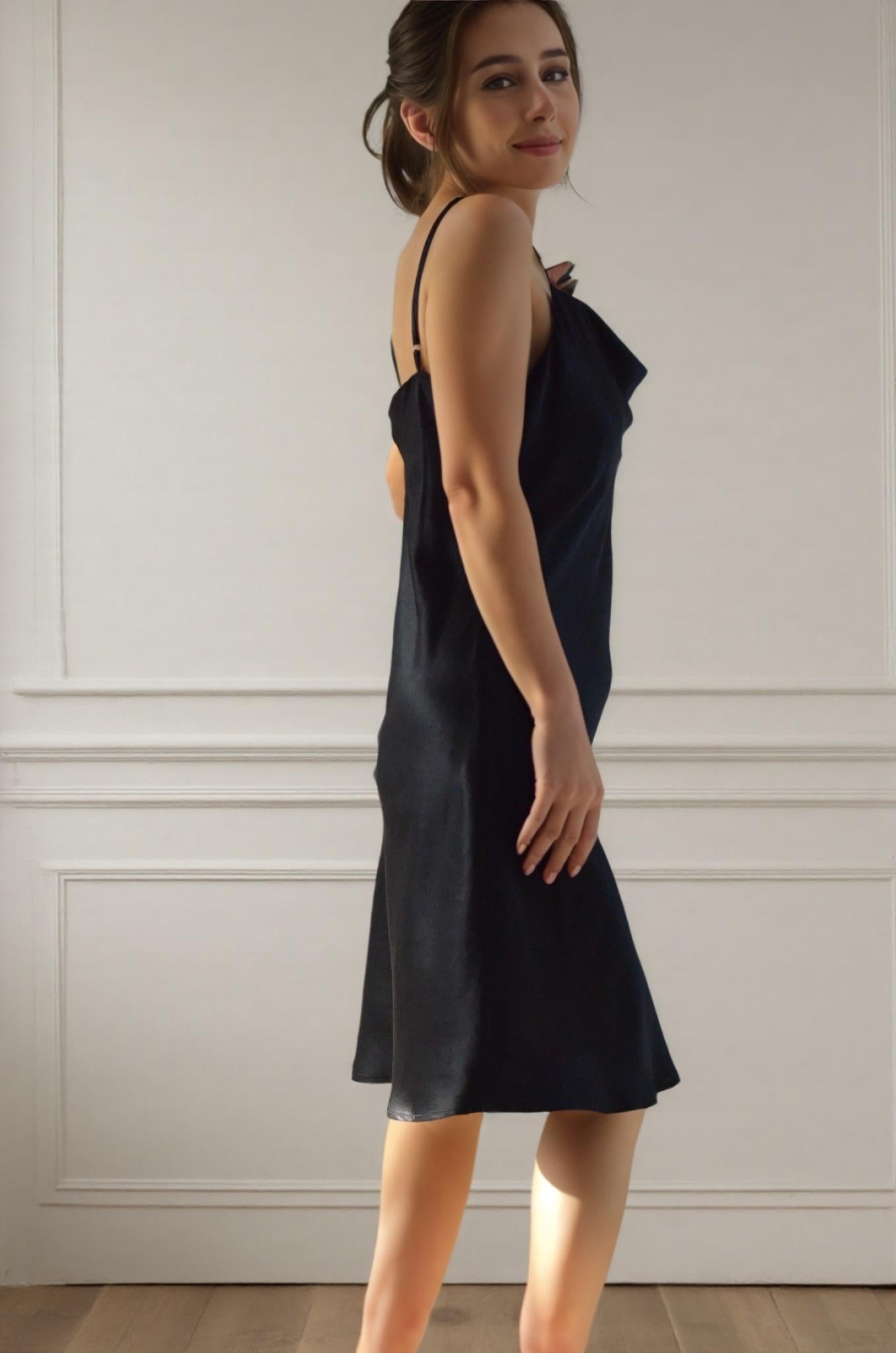 Silk Camisole Dress: 19/22 Momme Mulberry Silk Cowl Neck