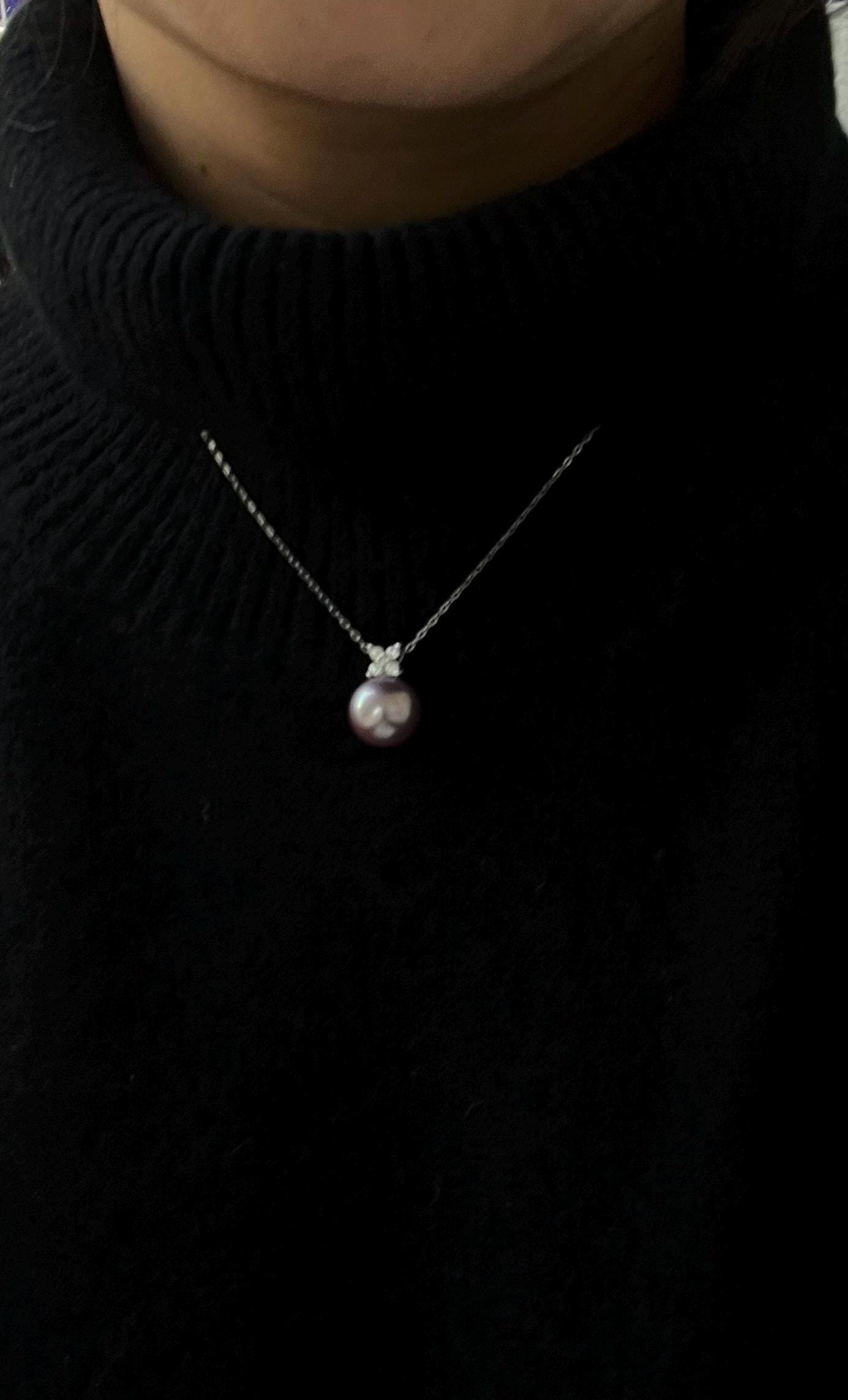 Freshwater Lavender Pearl Pendant Necklace