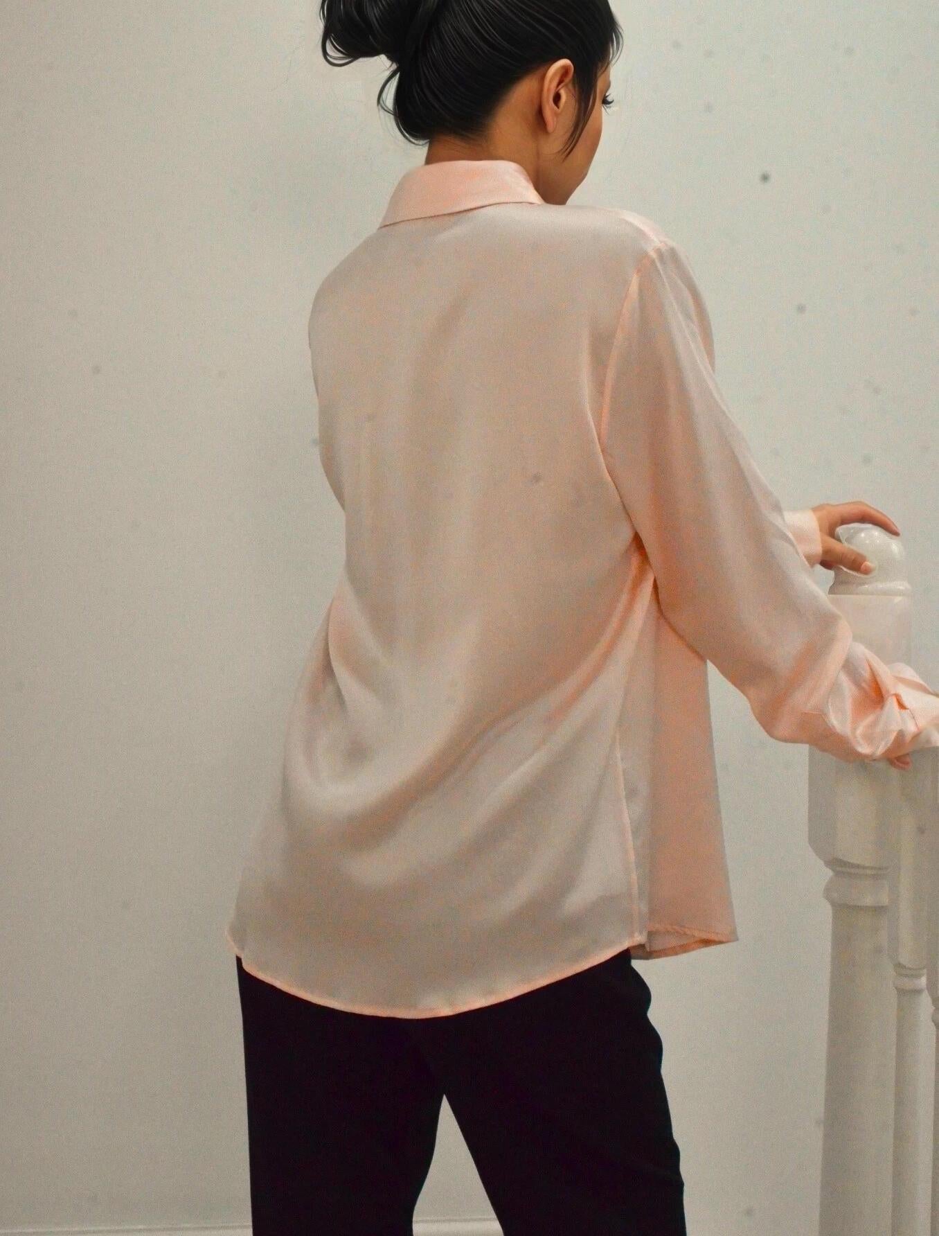 Mulberry Silk Blouse: Long Sleeve Button-Up Shirt