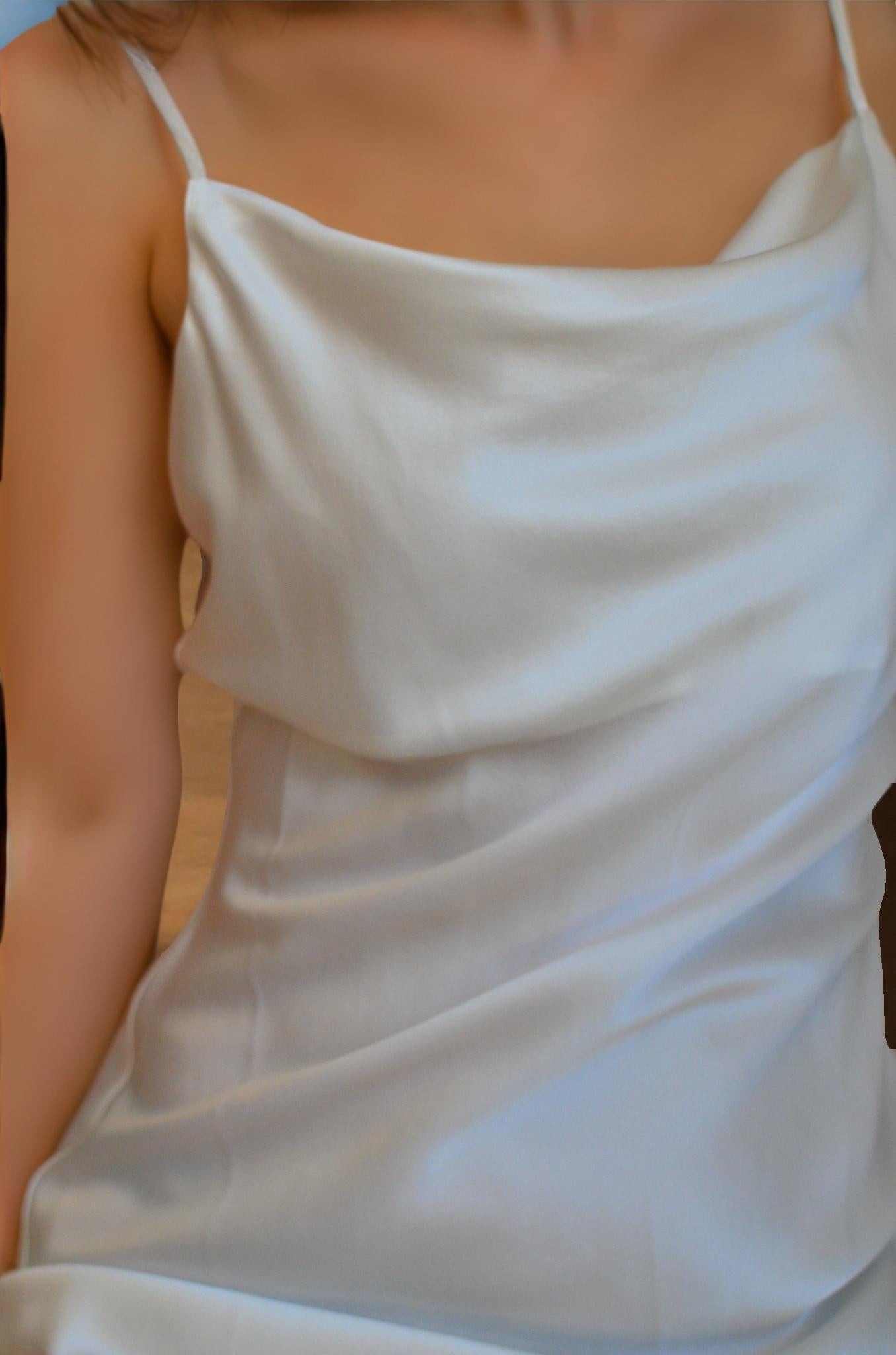 Silk Camisole Dress: 19/22 Momme Mulberry Silk Cowl Neck
