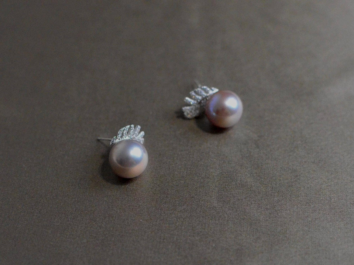 Champagne Rose Pearl Jewelry Set pearl necklace and or earrings