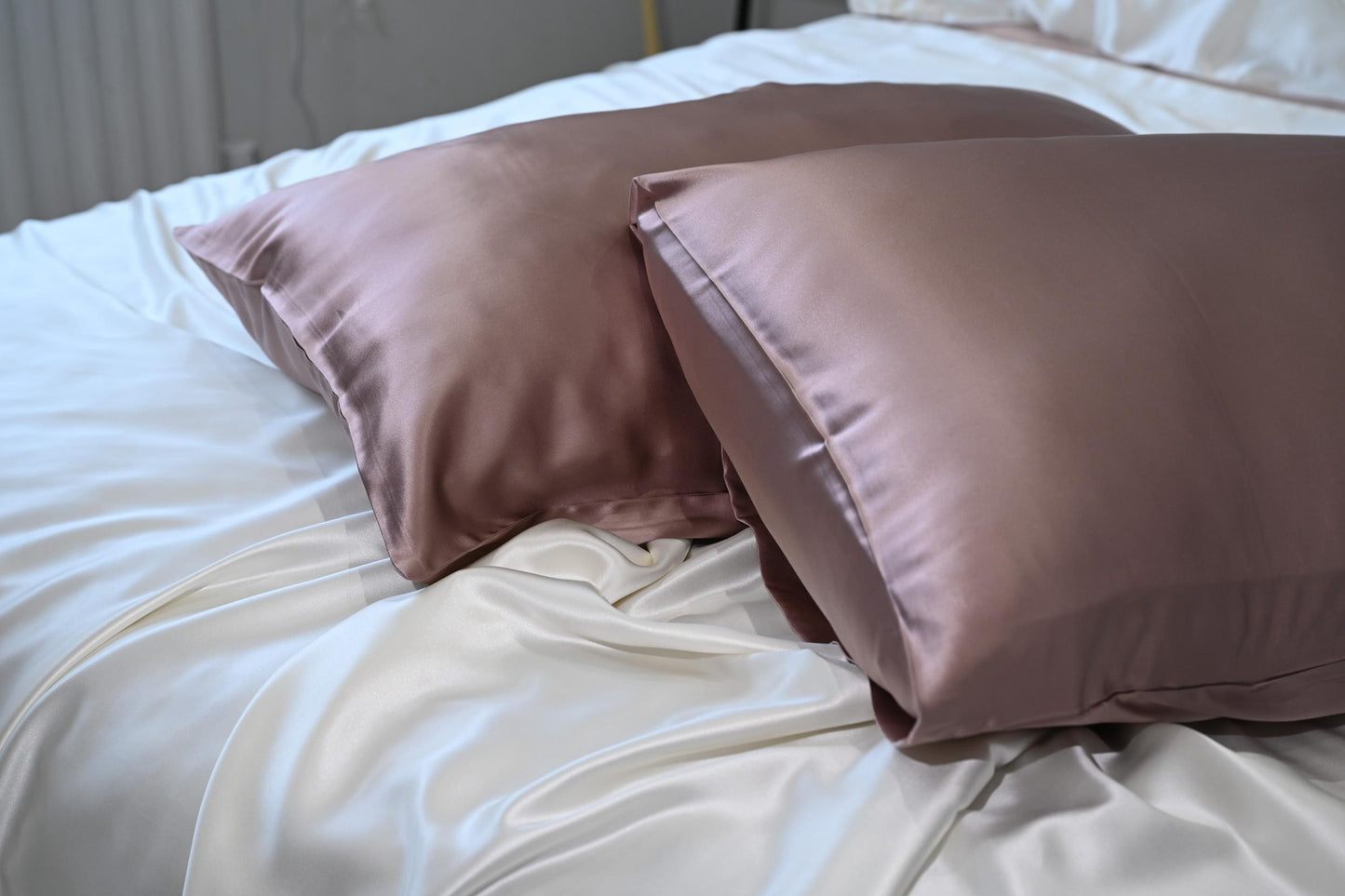 Two pieces Luxury Mulberry Silk Pillowcases Set 6A Grade 19momme