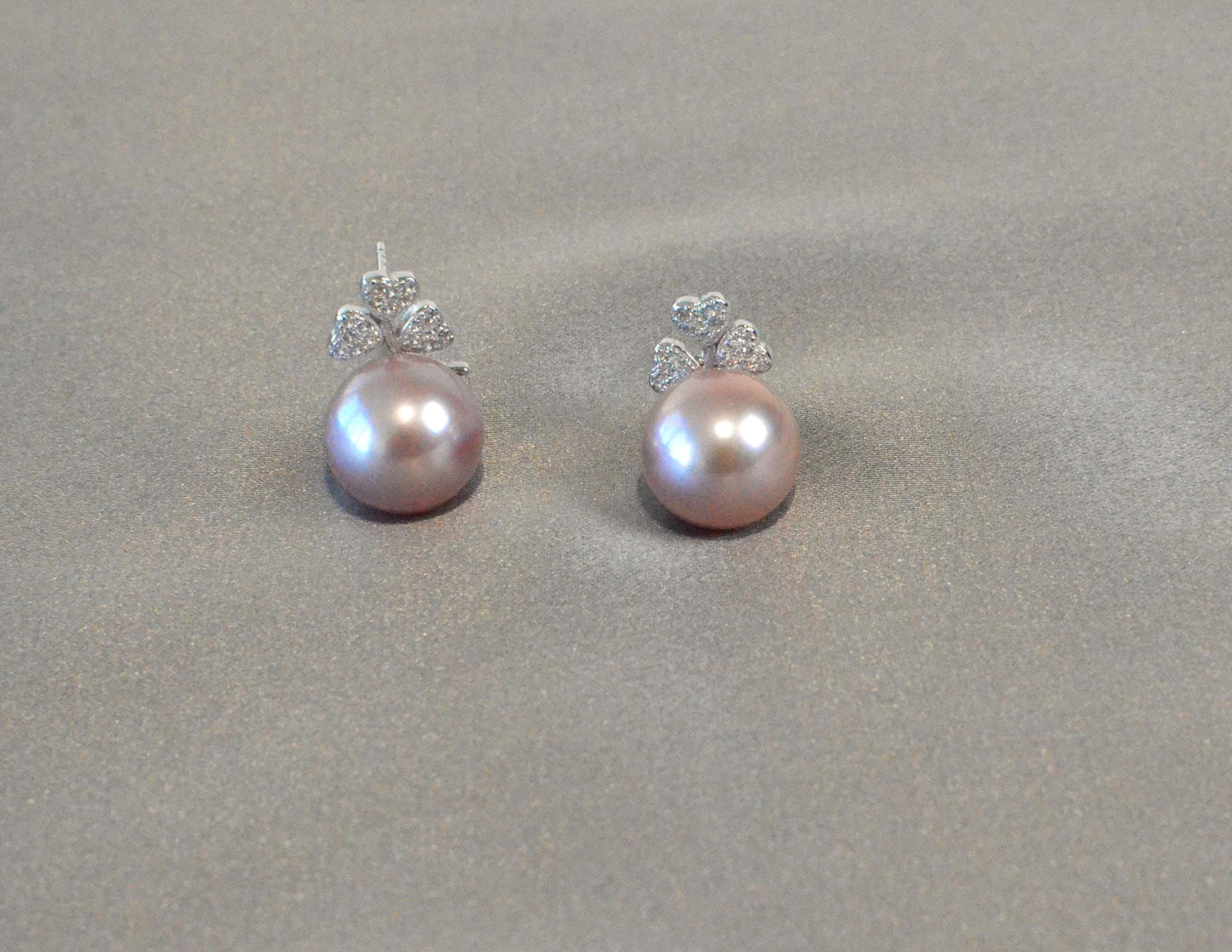 Champagne Pink Pearl earrings
