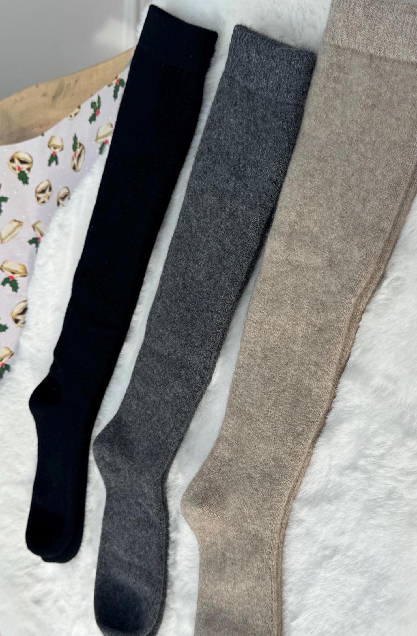 Knee High Socks 100% cashmere Extra warm and Soft Winter cozy
