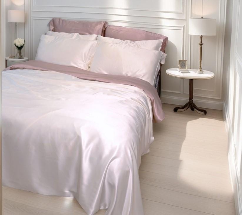 Grade 6A Mulberry Silk 25momme Customized Luxury Duvet Cover with 2 Pillowcases set