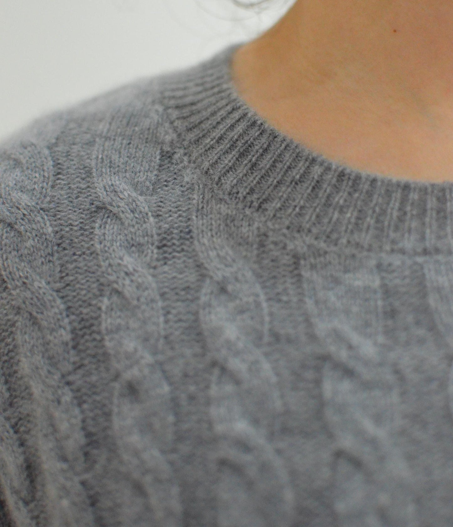 Cashmere Wool Blend Cable Knit Sweater and Pencil Skirt Set