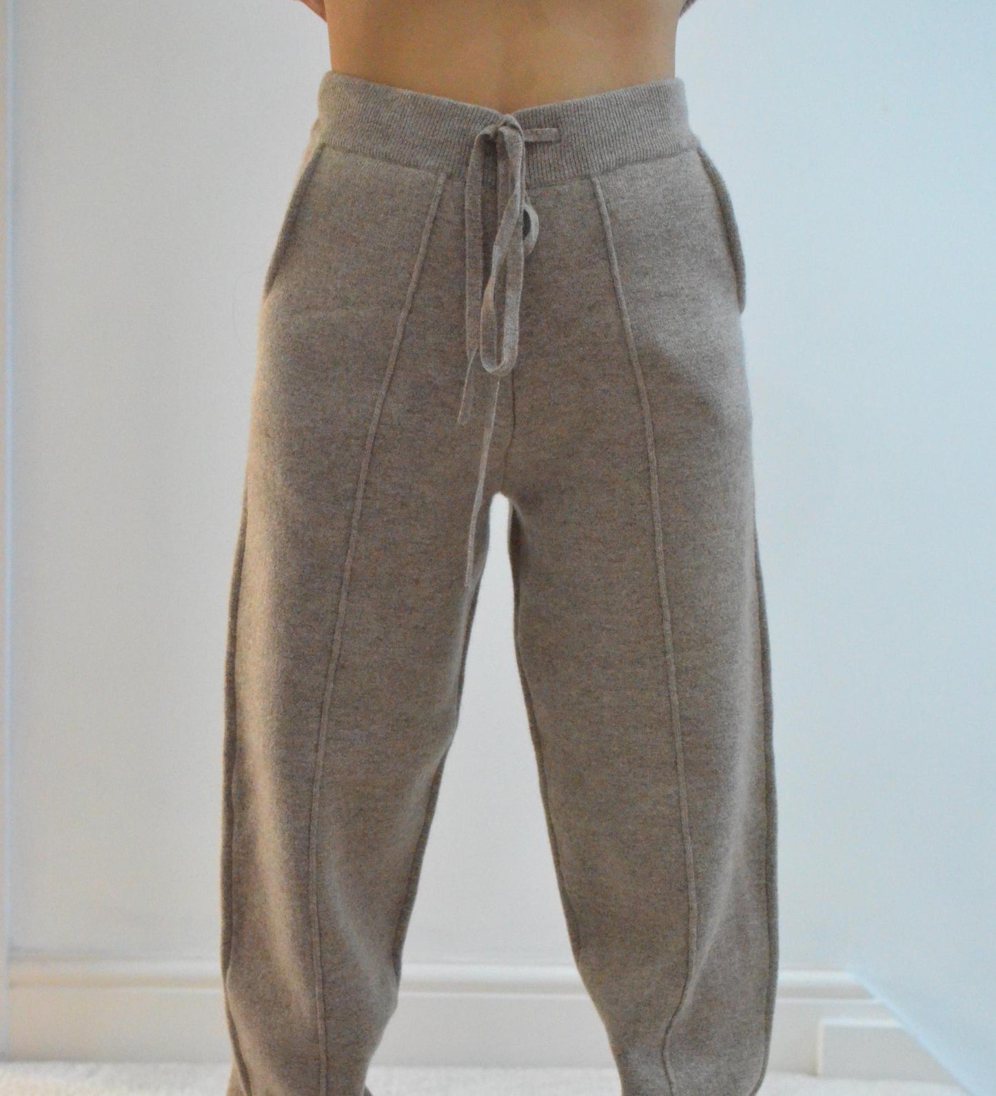 Luxury cashmere and wool blend  jogger pants for outdoor or relaxed use extra thick
