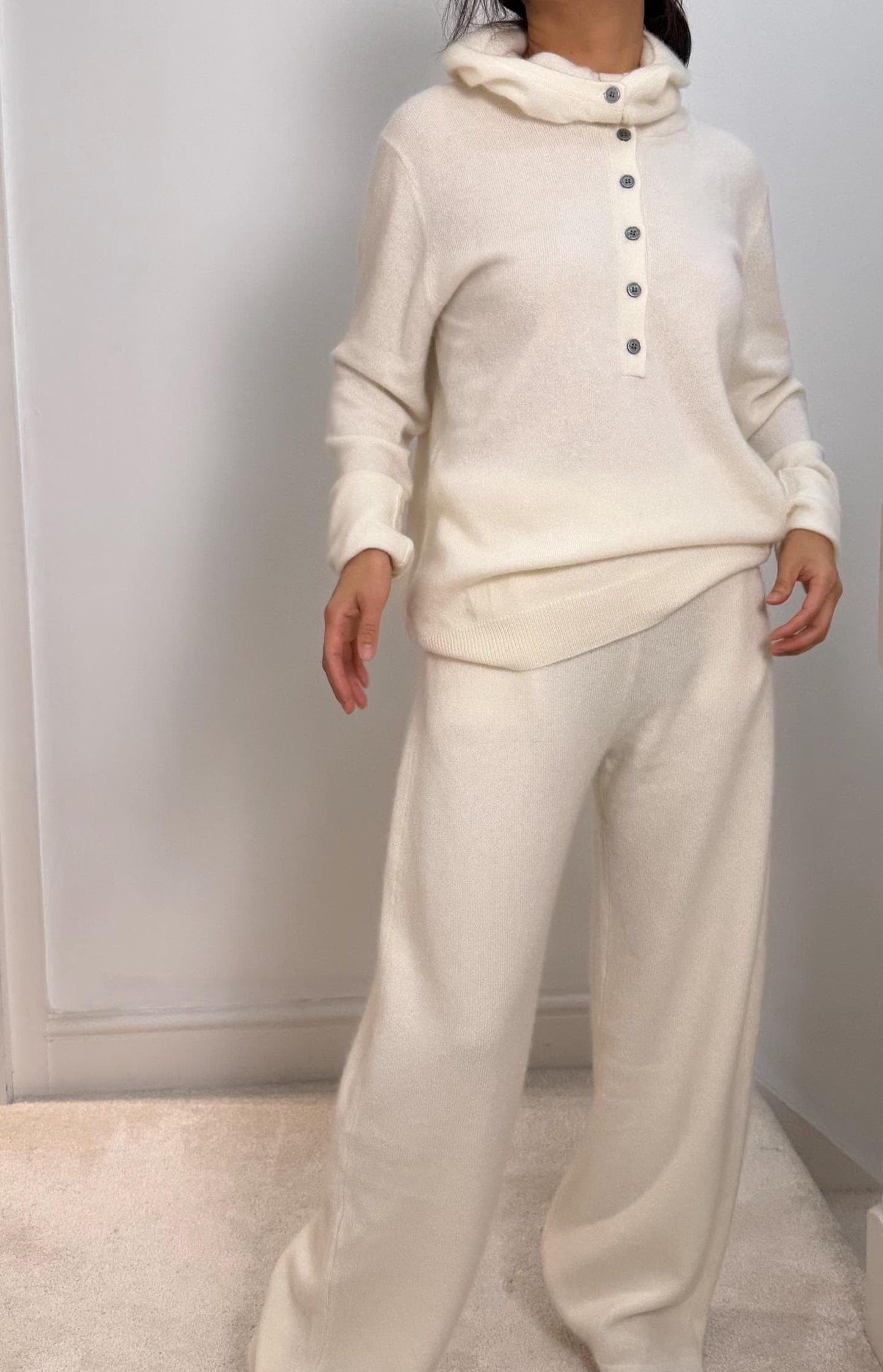 Women 100% Cashmere trousers extra soft and warm Waistband and adjustable strap