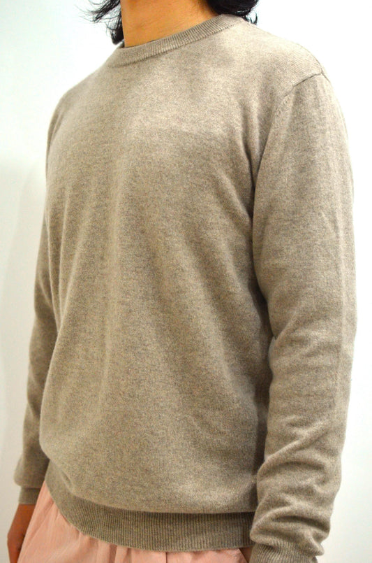 Men's 100% Cashmere Crew Neck Sweater: Lightweight Soft Knit