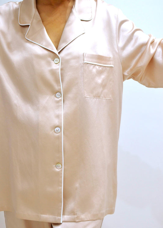 6A Grade Mulberry Silk Pajama Set - 25mm Longsleeves